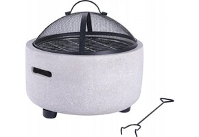 Vuurschaal met deksel - Zwart - Metaal - 43x43x38,5cm