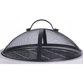 Vuurschaal met deksel - Zwart - Metaal - 43x43x38,5cm