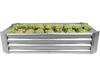 Verhoogde moestuinbak galvaniseerd - 180x90x30cm - rechthoekig