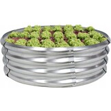 Verhoogde moestuinbak galvaniseerd - 120x120x30cm - rond - verzinkt