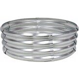 Verhoogde moestuinbak galvaniseerd - 120x120x30cm - rond - verzinkt