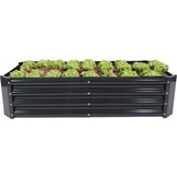 Verhoogde moestuinbak antraciet - 140x60x30cm - rechthoekig