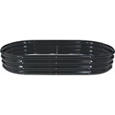 Verhoogde moestuinbak - 180x90x30cm - ovaal - antraciet