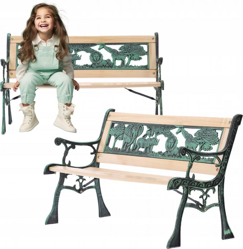 Kinder tuinbank - Hout - 82x39x50cm