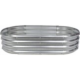 Verhoogde moestuinbak galvaniseerd - 140x60x30cm - Ovaal - Verzinkt