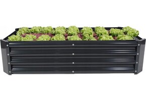 Moestuinbak antraciet 240x120x30 - Rechthoekig