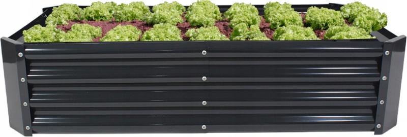 Moestuinbak antraciet 240x120x30 - Rechthoekig