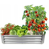 Verhoogde moestuinbak - Rechthoekig - Verzinkt - 140x60x30 cm