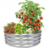 Verhoogde moestuinbak - Verzinkt - Rond - 90x90x30cm