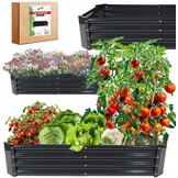 Moestuinbak antraciet 120x60x30 - Rechthoekig
