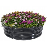 Ronde moestuinbak - 60x60x30cm - antraciet - plantenbak