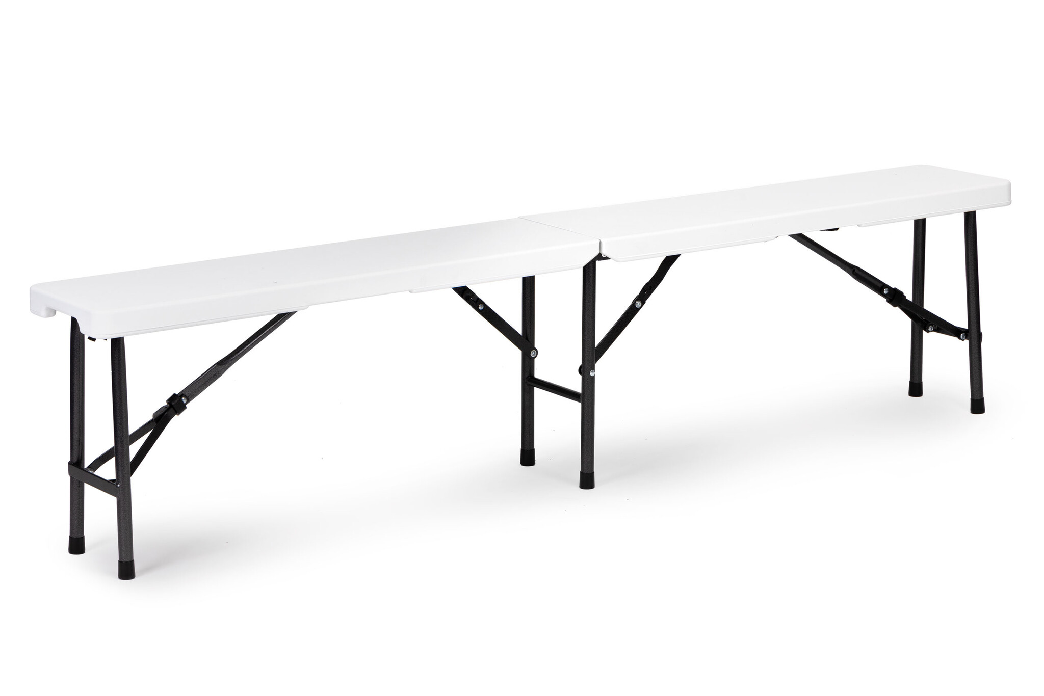 Picknicktafelset wit 180cm - Horeca - 2 banken - Banket.
