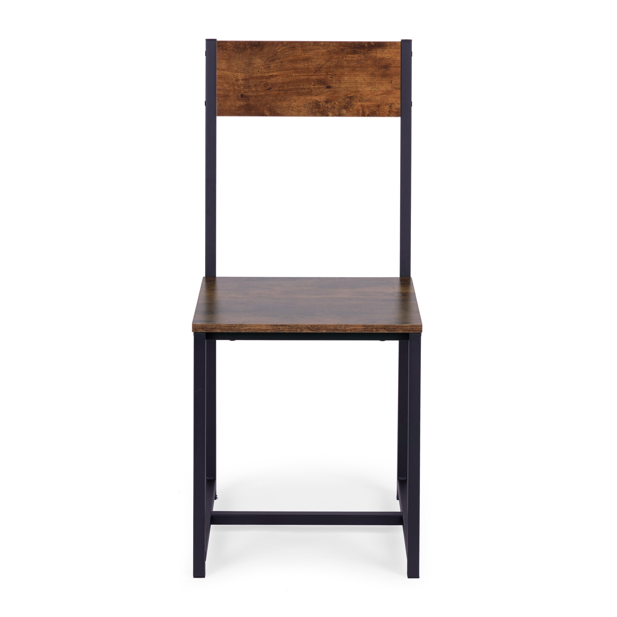 Industriële eethoek - metaal MDF - antiek hout - 100x60x75cm