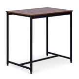 Industriële eethoek - metaal MDF - antiek hout - 100x60x75cm