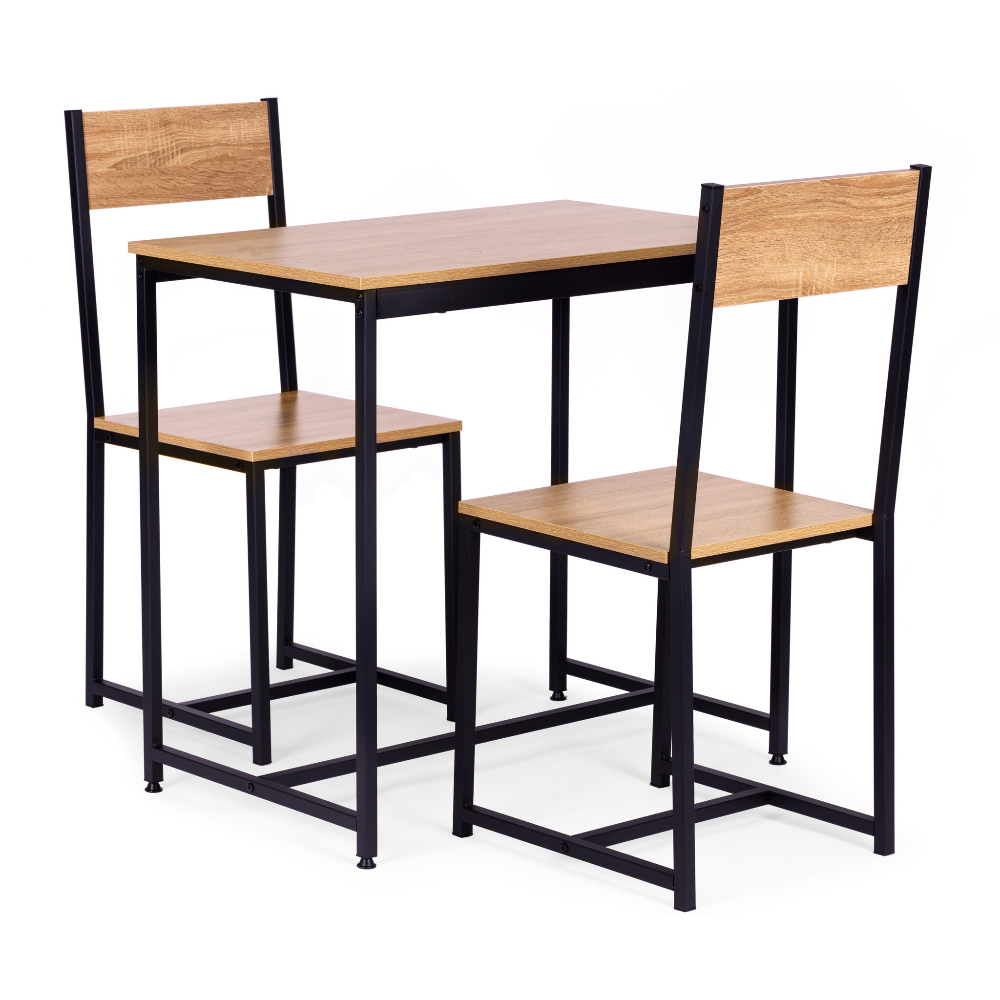 Eettafel met stoelen - Metalen MDF - 2 stoelen