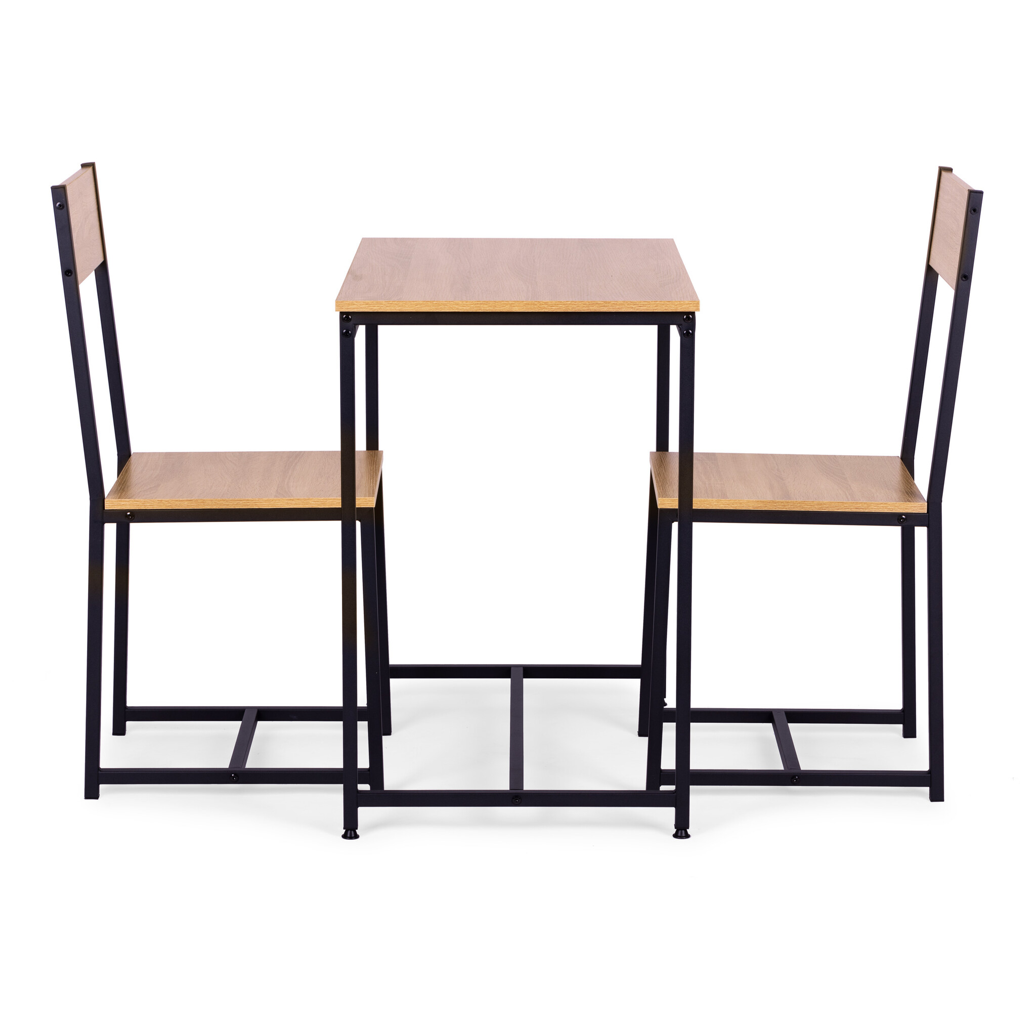 Eettafel met stoelen - Metalen MDF - 2 stoelen