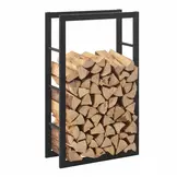 Houtopslagrek - Zwart - Metaal - 100cm