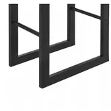 Houtopslagrek - Zwart - Metaal - 100cm