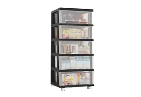 Ladekast op wielen - Kunststof - Kledingkast - 80x50x70cm