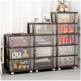 Ladekast op wielen - Kunststof - Kledingkast - 80x50x70cm