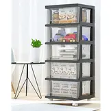 Ladekast op wielen - Kunststof - Kledingkast - 80x50x70cm