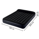 Intex opblaasbaar luchtbed met ingebouwde pomp - fluwelen bed - 64150ND - afmeting: 203x152x46cm