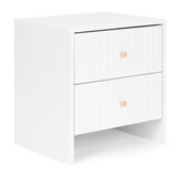 Wit nachtkastje met lades - Modern - 2 - 45 x 48 x 35 cm