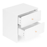 Wit nachtkastje met lades - Modern - 2 - 45 x 48 x 35 cm
