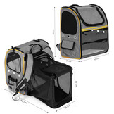 Opvouwbare dierenrugzak - Groot - Duurzaam - Voor katten en honden