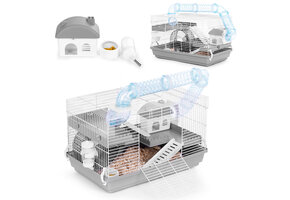 Hamsterkooi compleet - zaagsel - voer - 30 x 46 x 29 cm
