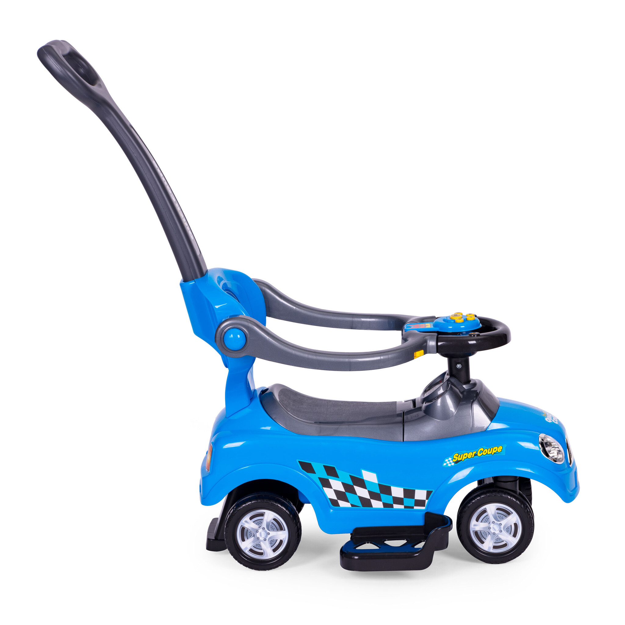 Blauwe loopauto - loopwagentje