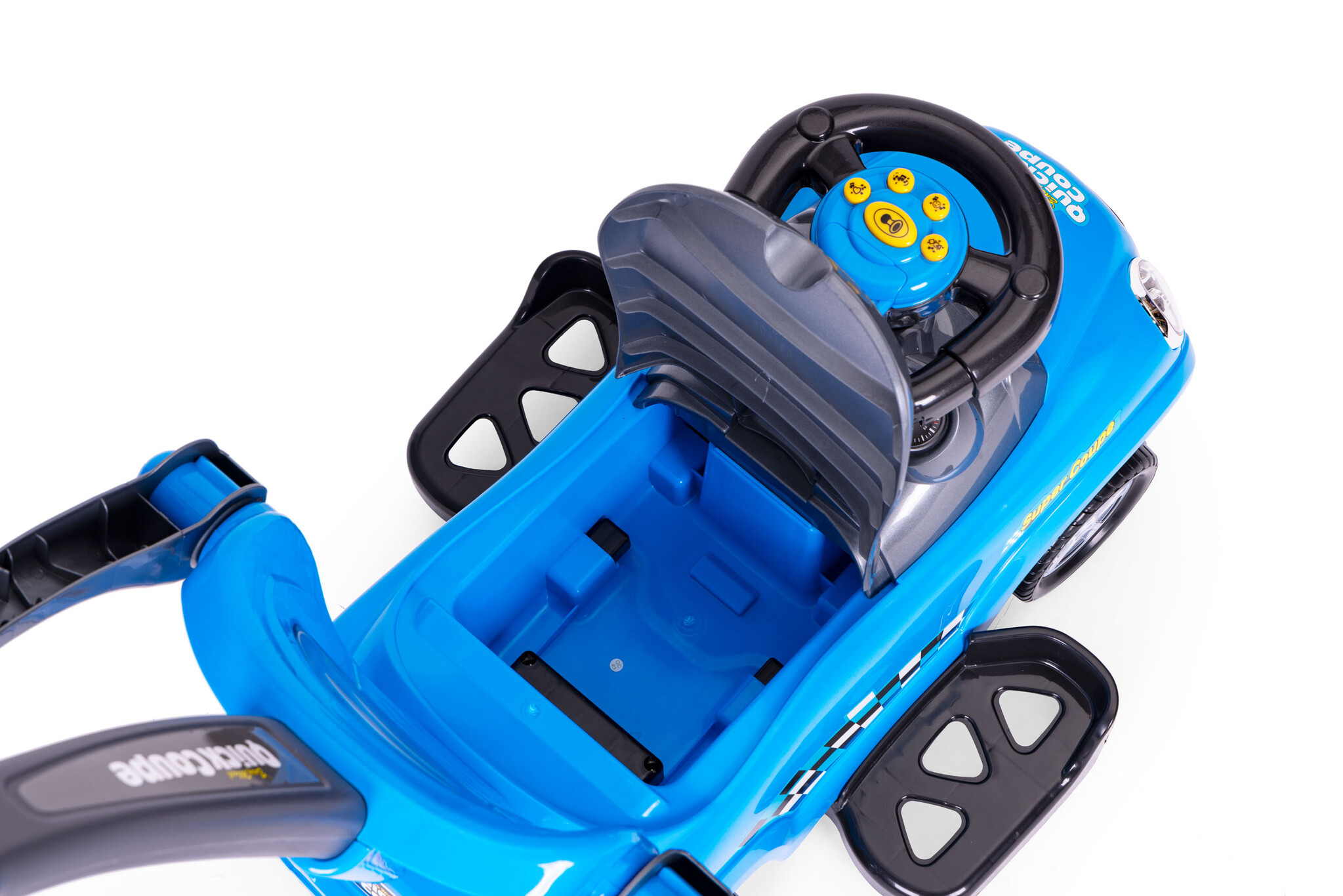 Blauwe loopauto - loopwagentje