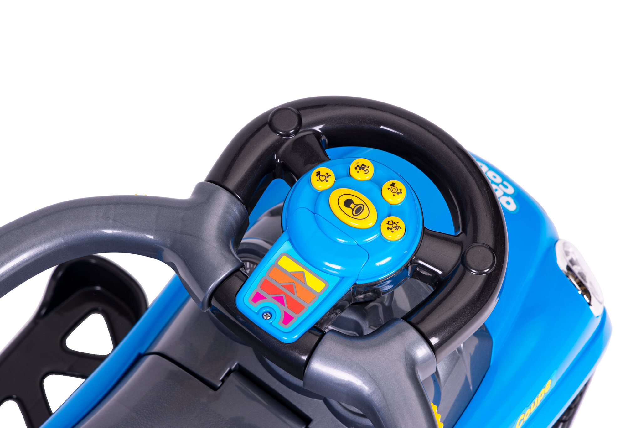 Blauwe loopauto - loopwagentje