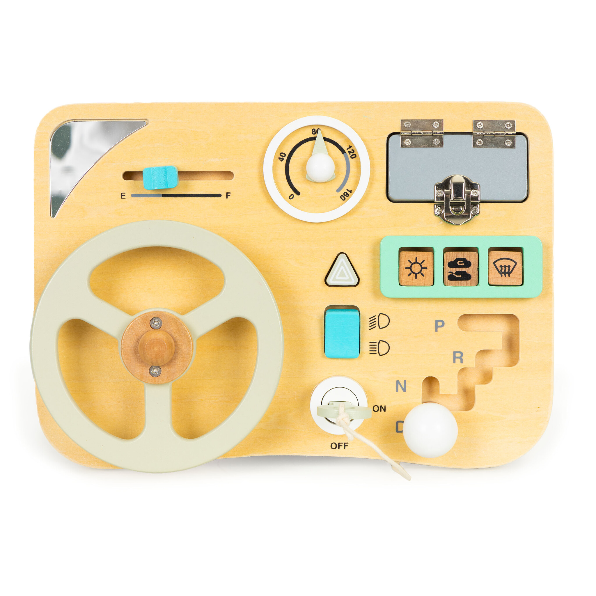 Houten speelgoed autostuur - Manipulatiebord - Voor kinderen - Educatief