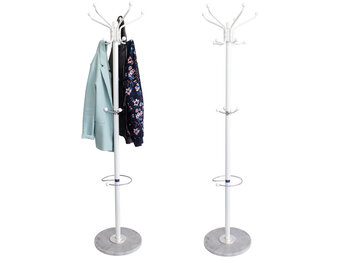 Staande kapstok marmeren voet - Kleding - Parasols - Marmer stijl