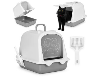 Kattenbak met deur - Groot - Gesloten - Inclusief kattenbakschepje