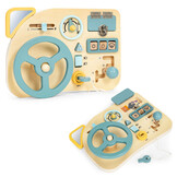 Houten activiteitenbord auto - Stuur - 23x21cm