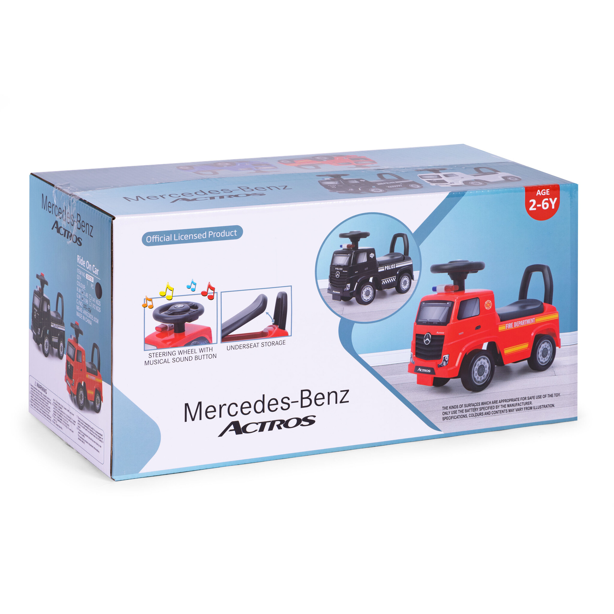 Loopauto brandweer mercedes - duwauto - brandweerwagen