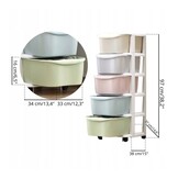 Kinderkast op wielen - Kunststof - Lades - 75x40x80cm