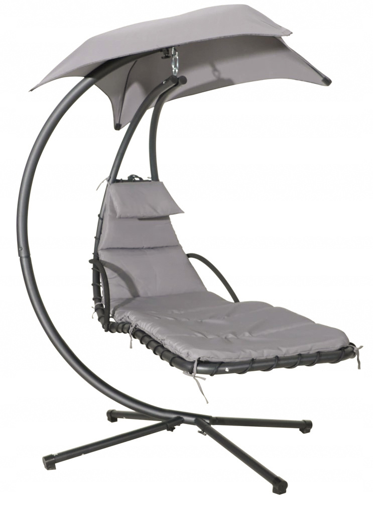 Hangstoel met standaard - grijs - tuinschommel - hangfauteuil