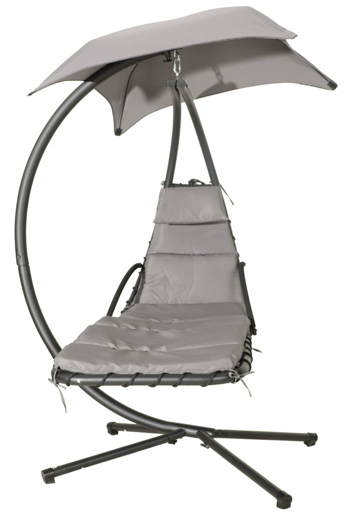 Hangstoel met standaard - grijs - tuinschommel - hangfauteuil