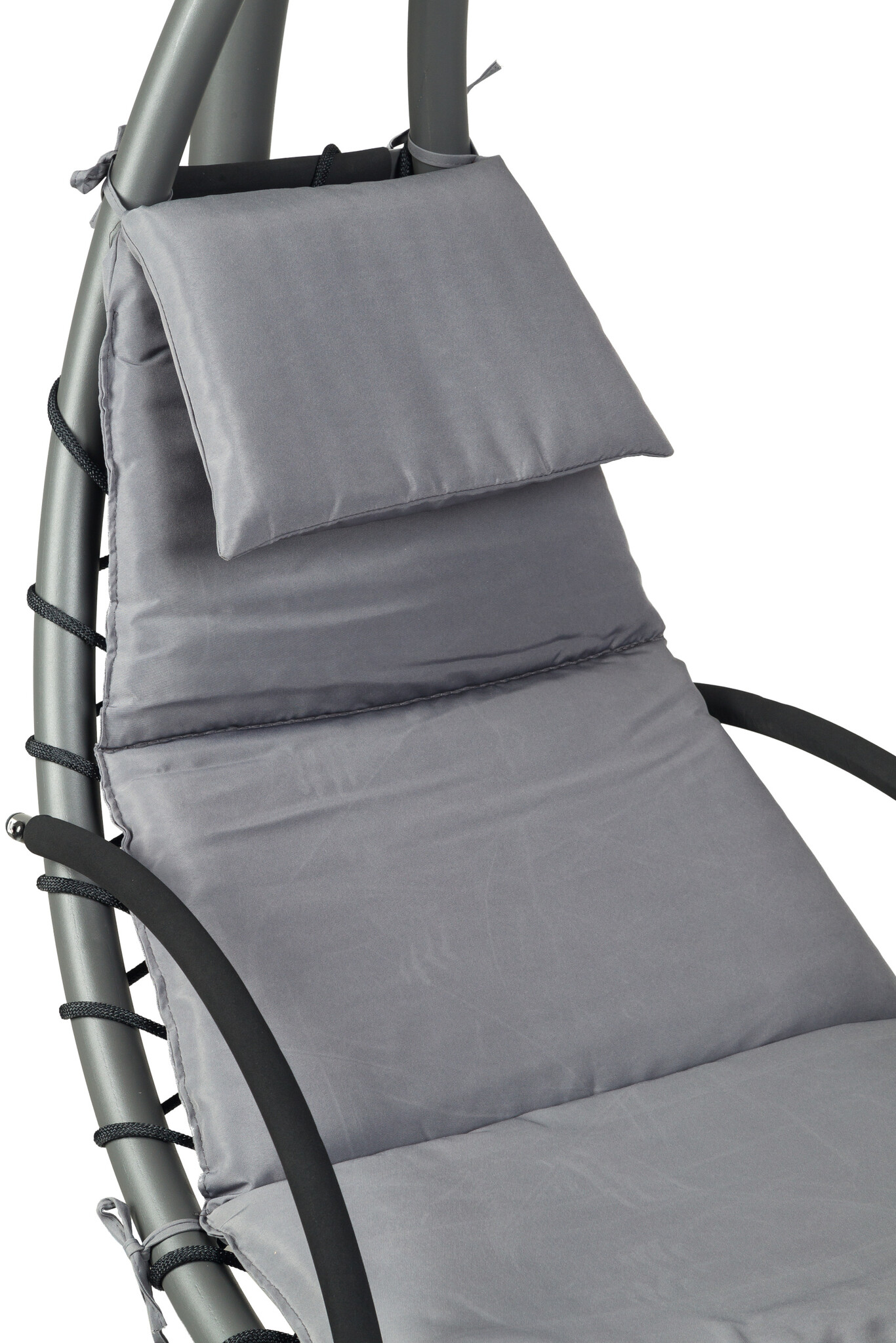 Hangstoel met standaard - grijs - tuinschommel - hangfauteuil