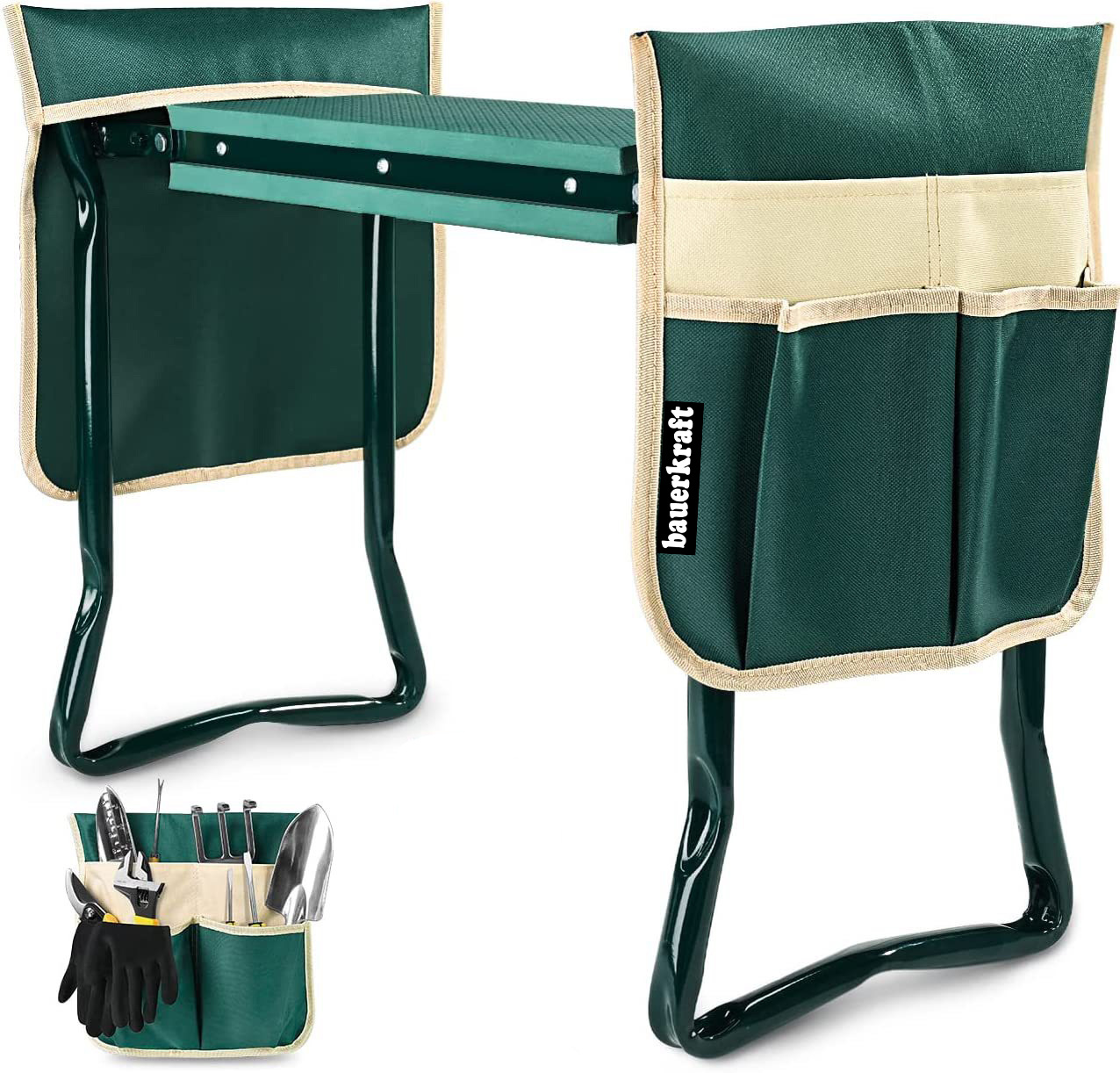 Tuinkruk met opbergvakken - Opvouwbaar - 4in1 - Knieler