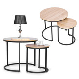 Nesttafels scandinavisch design - rond - Lofoten - set van 2