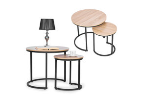 Nesttafels scandinavisch design - rond - Lofoten - set van 2