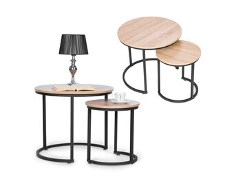 Nesttafels scandinavisch design - rond - Lofoten - set van 2