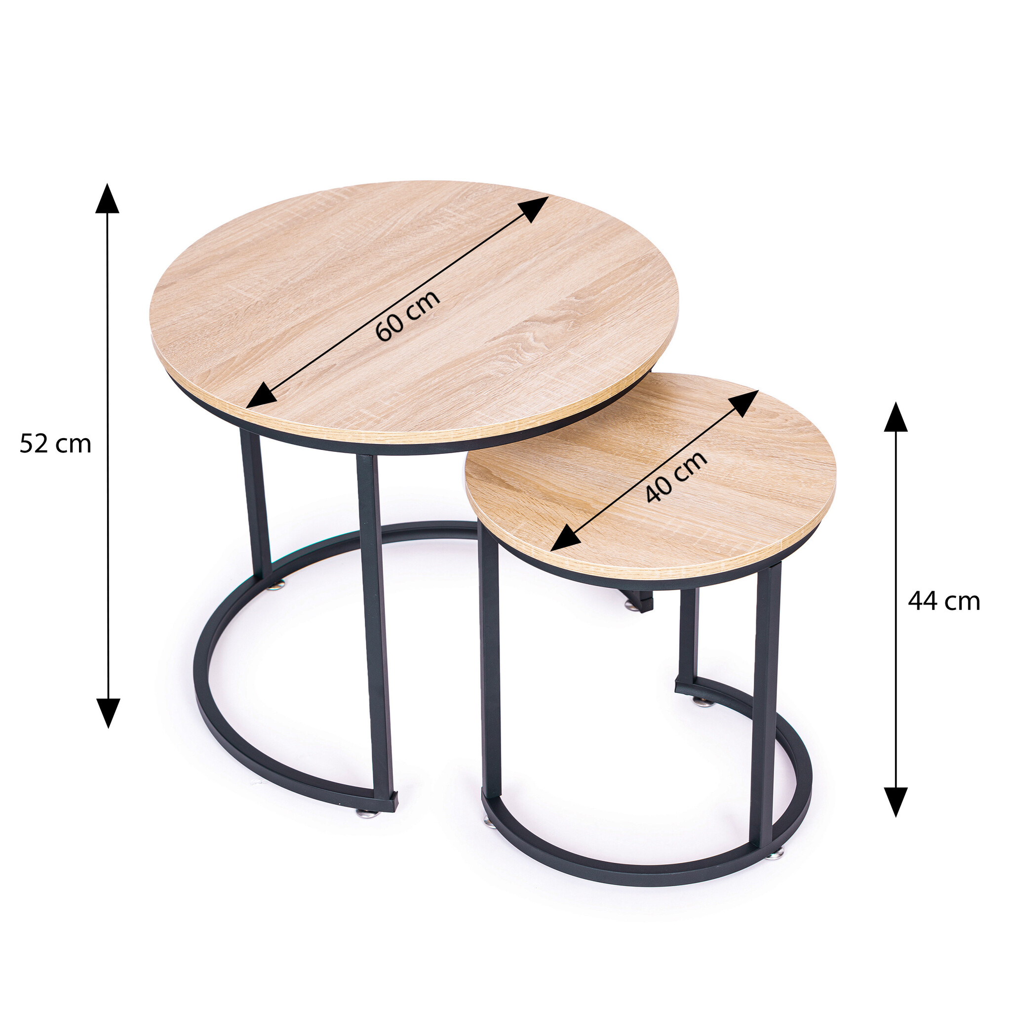 Nesttafels scandinavisch design - rond - Lofoten - set van 2