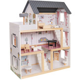 Houten poppenhuis - Accessoires - 78 cm hoog