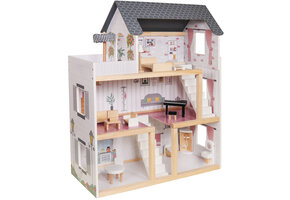 Houten poppenhuis - Accessoires - 78 cm hoog
