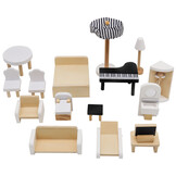 Houten poppenhuis - Accessoires - 78 cm hoog